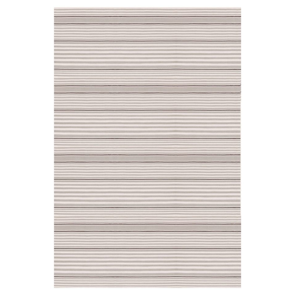 Dash & Albert Rugby Stripe Platinum Indoor/Outdoor Matto 122x183cm
