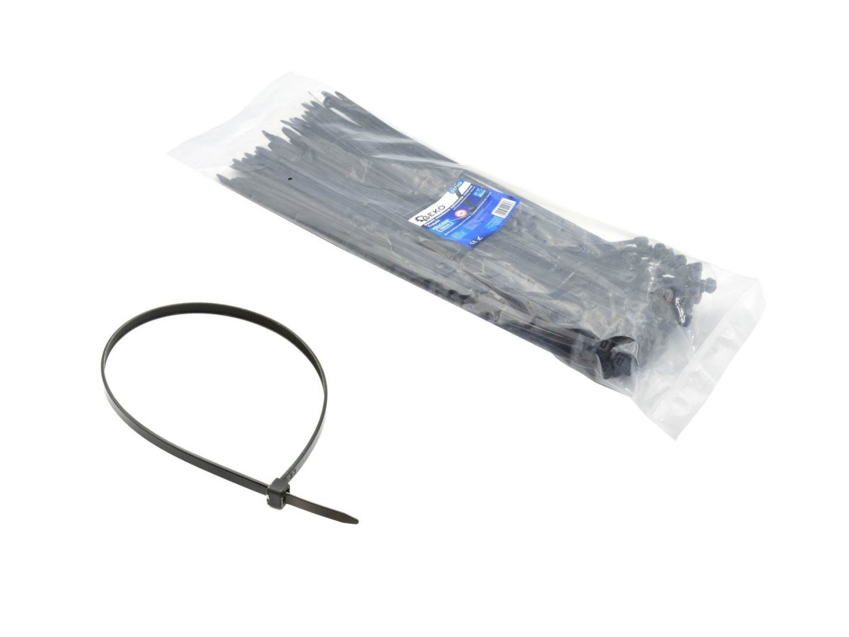 Nippuside 400×7.6mm , musta väri UV-suojattu 50kpl