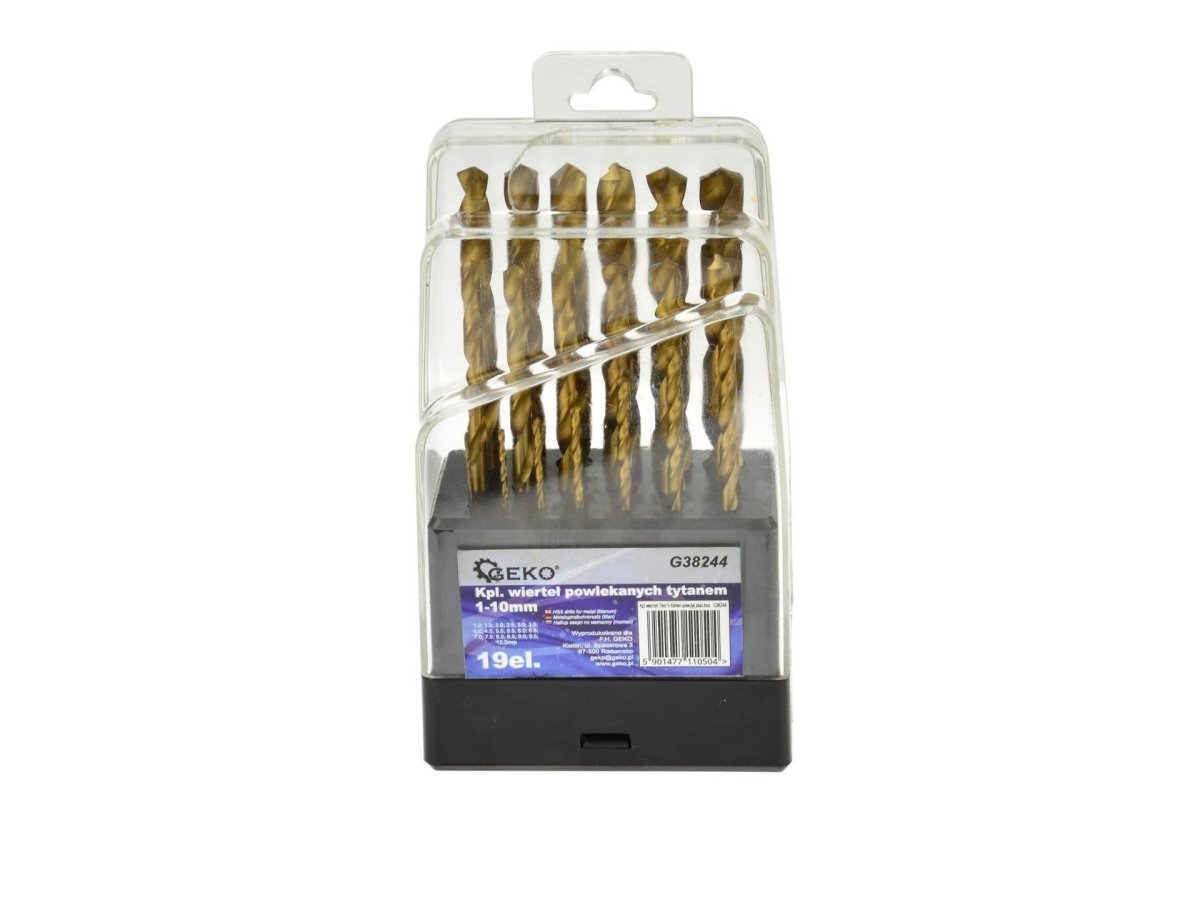 HSS- titaanipäällystetty poranteräsarja metallille 1-10mm 19-os.