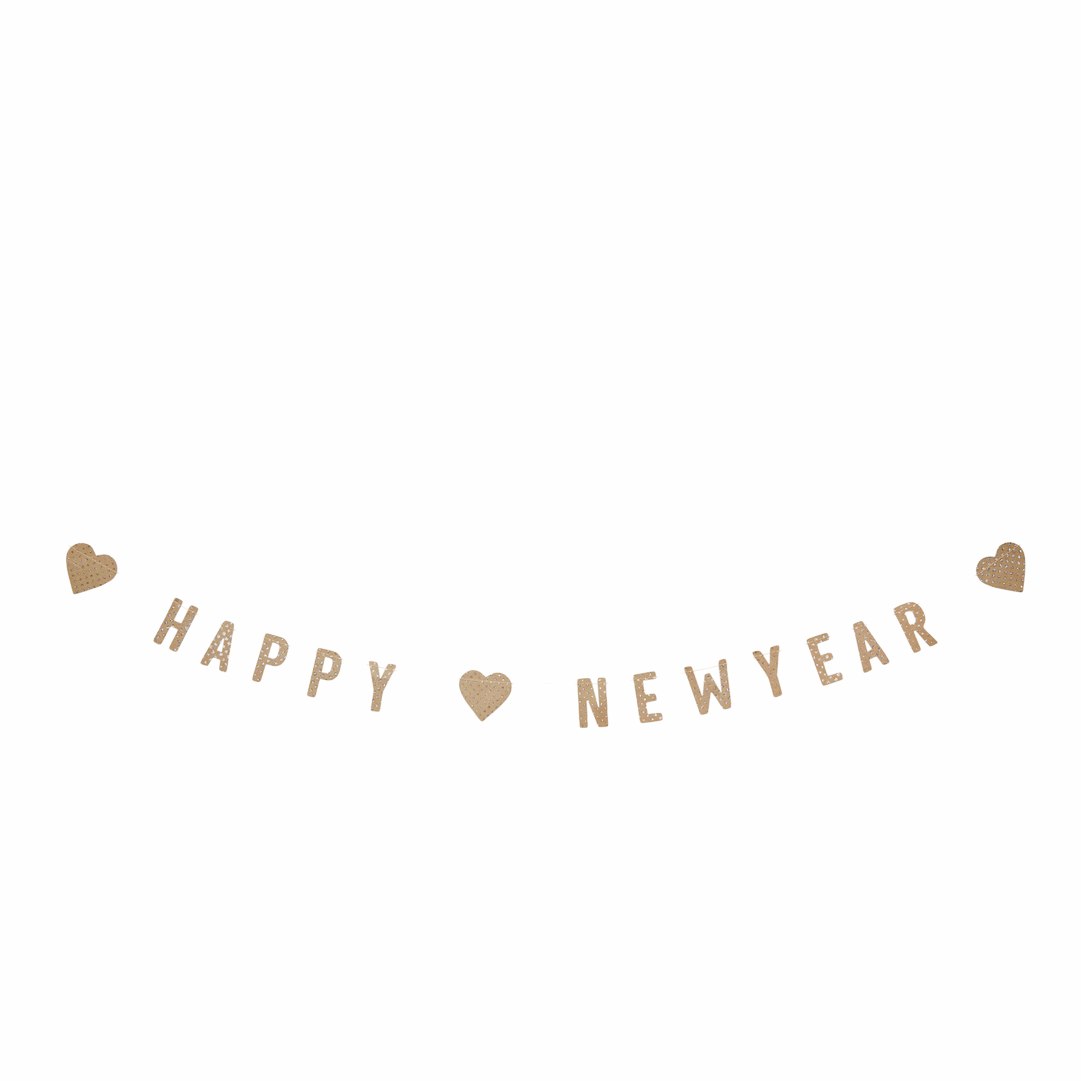 Koristeviiri Happy New Year, 2 väriä